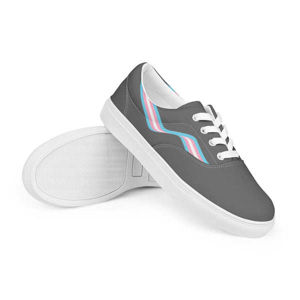 Transgender Gray Lace-up Shoes