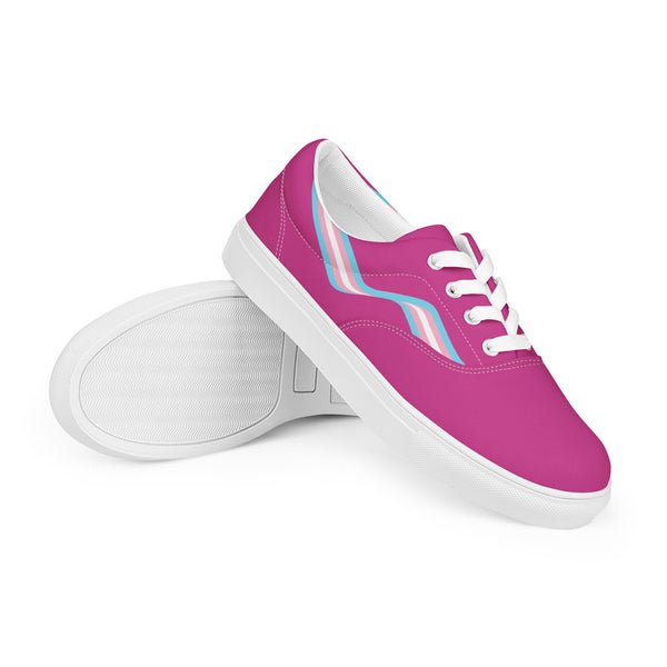 Original Transgender Pride Colors Pink Lace-up Shoes - Women Sizes