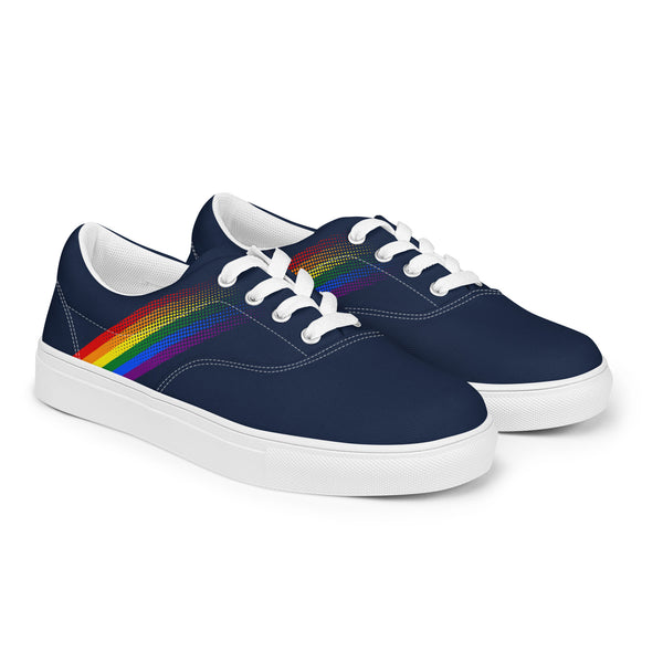 Gay Pride Colors Modern Navy Lace-up Shoes - Women Sizes