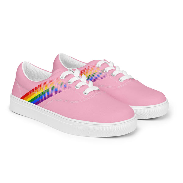 Gay Pride Colors Modern Pink Lace-up Shoes - Women Sizes