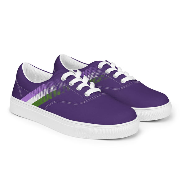 Genderqueer Pride Colors Modern Purple Lace-up Shoes - Women Sizes