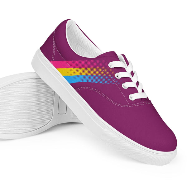 Pansexual Pride Colors Modern Purple Lace-up Shoes - Women Sizes