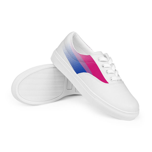 Bisexual Pride Colors Original White Lace-up Shoes