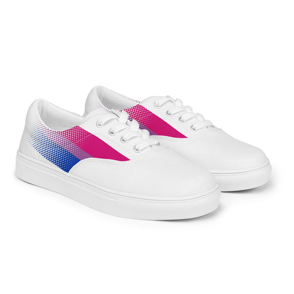 Bisexual Pride Colors Original White Lace-up Shoes