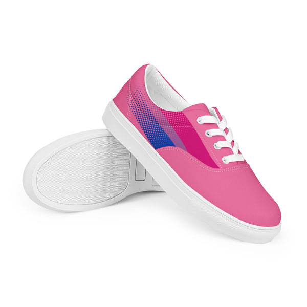 Bisexual Pride Colors Original Pink Lace-up Shoes - Women Sizes