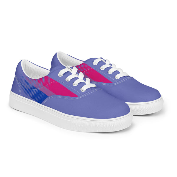 Bisexual Pride Colors Original Blue Lace-up Shoes - Women Sizes