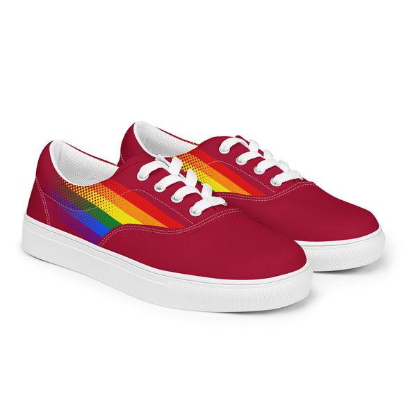 Gay Pride Colors Original Red Lace-up Shoes - Women Sizes