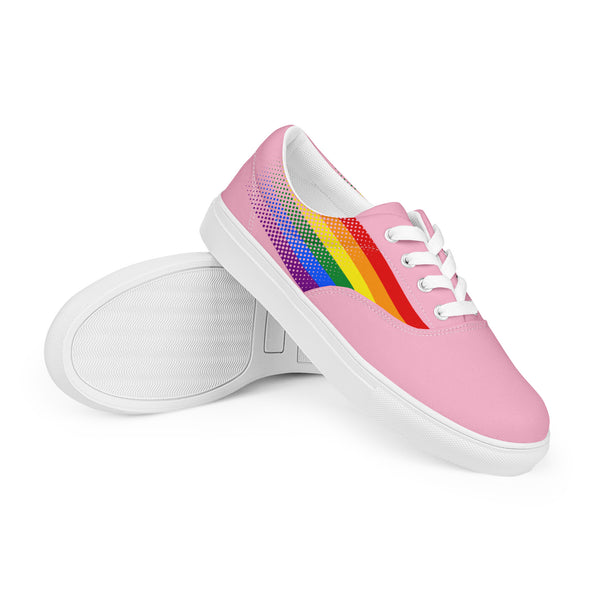 Gay Pride Colors Original Pink Lace-up Shoes - Women Sizes