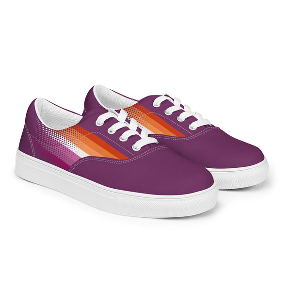 Lesbian Pride Colors Original Purple Lace-up Shoes - Women Sizes