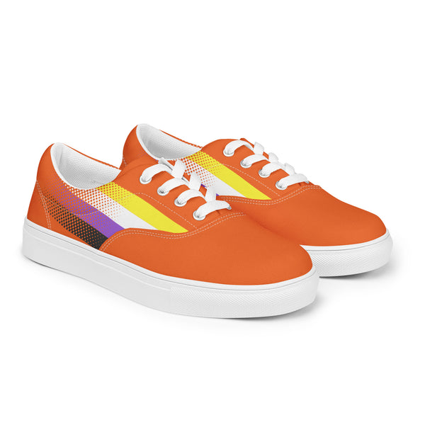 Non-Binary Pride Colors Original Orange Lace-up Shoes - Women Sizes