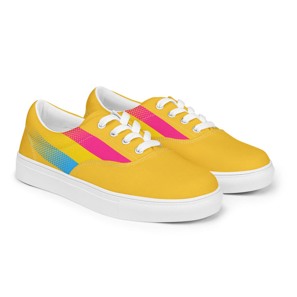 Pansexual Pride Colors Original Yellow Lace-up Shoes - Women Sizes