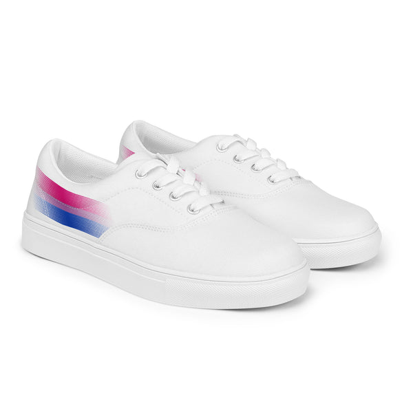 Casual Bisexual Pride Colors White Lace-up Shoes - Women Sizes