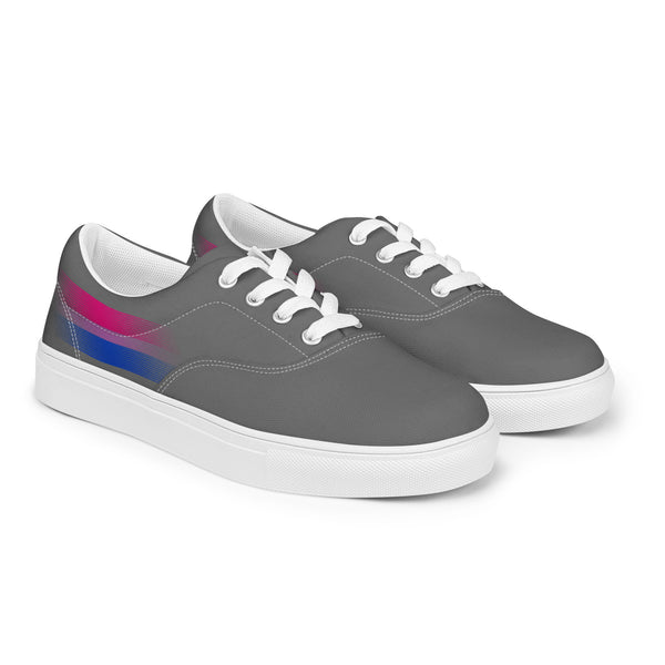 Casual Bisexual Pride Colors Gray Lace-up Shoes - Women Sizes