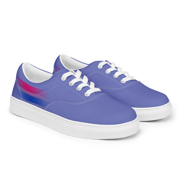 Casual Bisexual Pride Colors Blue Lace-up Shoes - Women Sizes