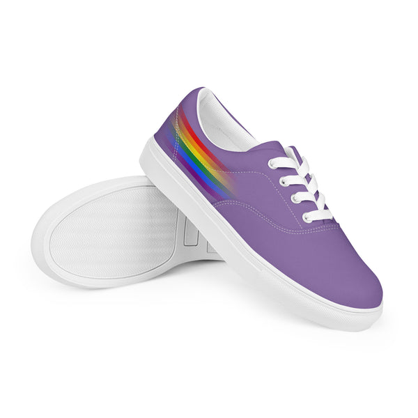 Casual Gay Pride Colors Purple Lace-up Shoes - Women Sizes