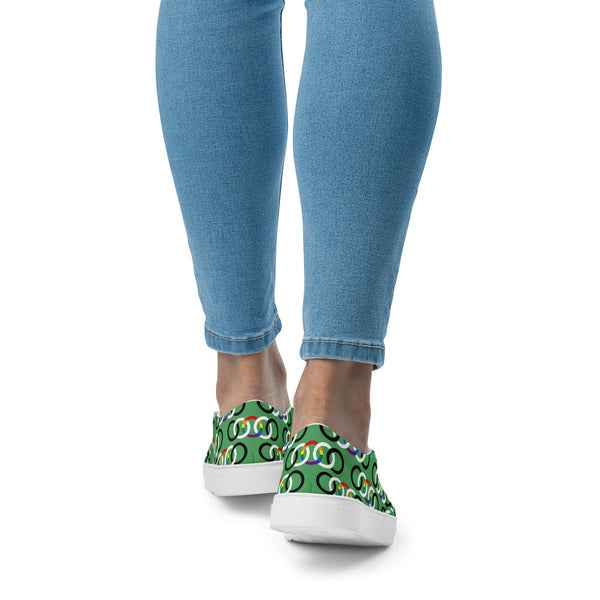 Ally Classic Green Slip-On Shoes