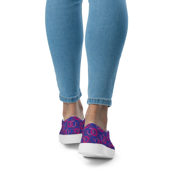 Bisexual Classic Purple Slip-On Shoes