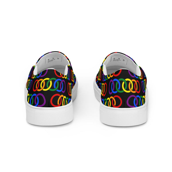 Gay Pride Classic Black Slip-On Shoes