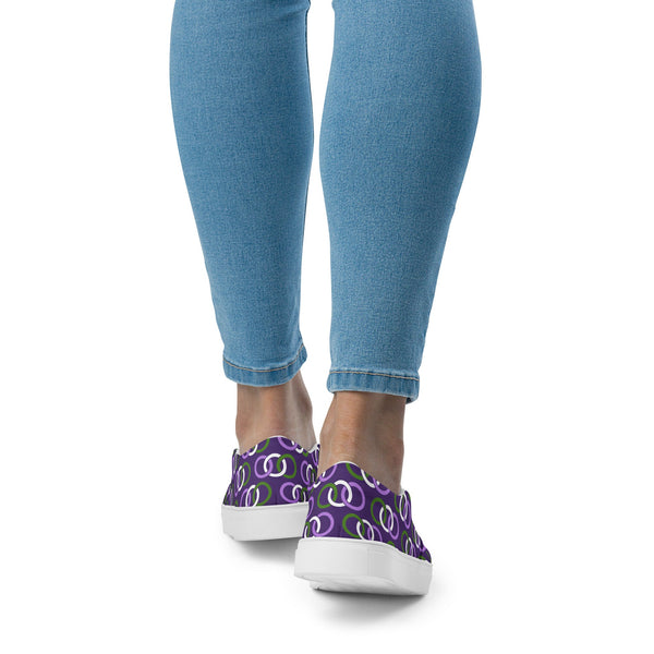 Genderqueer Pride Classic Purple Slip-On Shoes