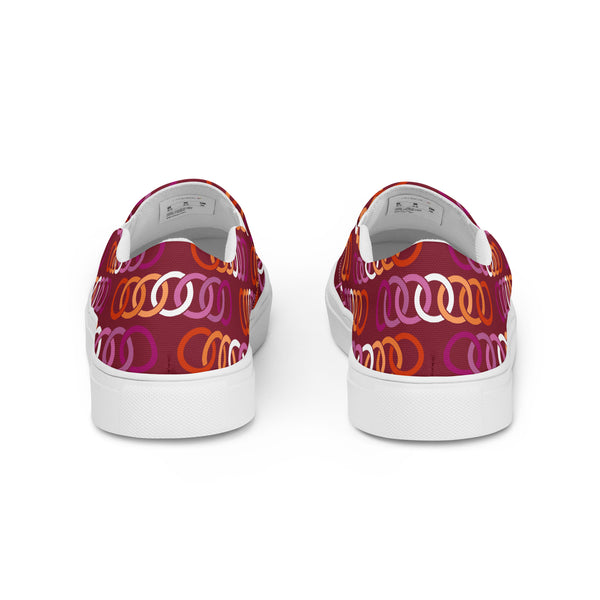 Lesbian Pride Classic Burgundy Slip-On Shoes