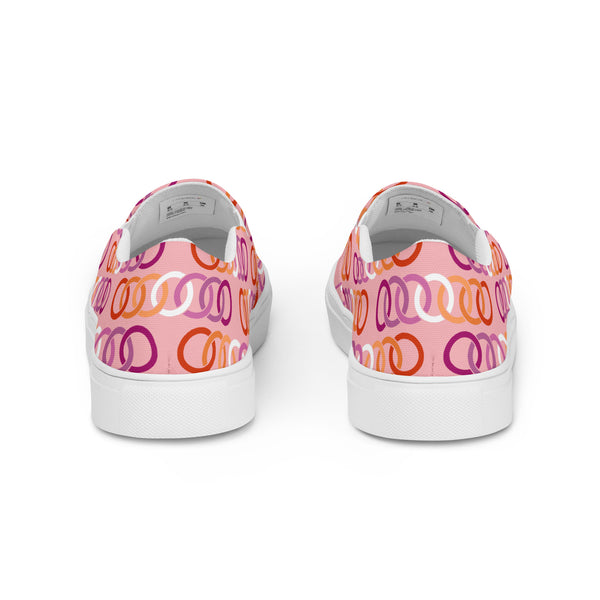 Lesbian Pride Classic Pink Slip-On Shoes