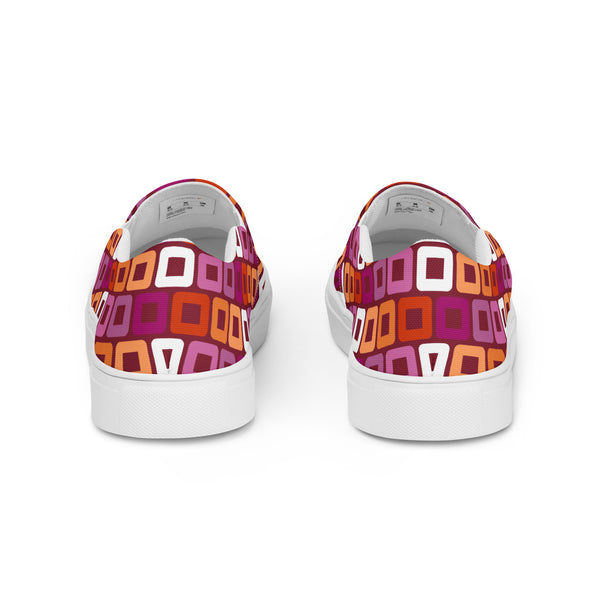 Lesbian Pride Casual Burgundy Slip-On Shoes