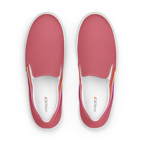 Lesbian Pride Colors Original Pink Slip-On Shoes