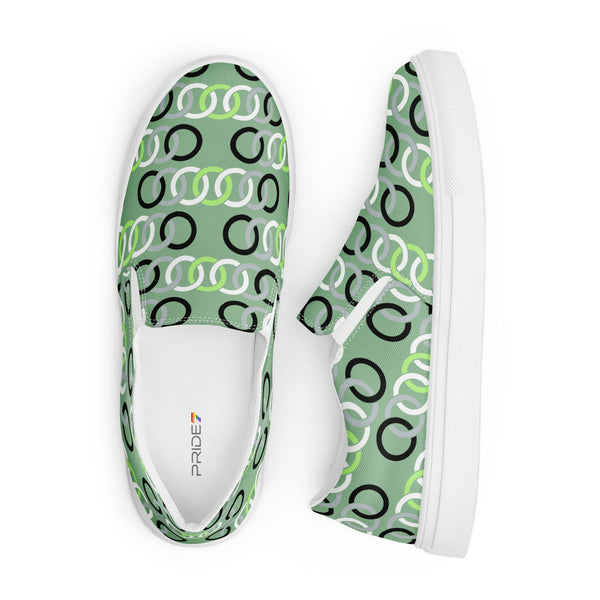 Agender Classic Green Slip-On Shoes