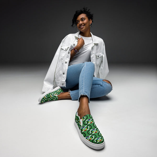 Ally Classic Green Slip-On Shoes