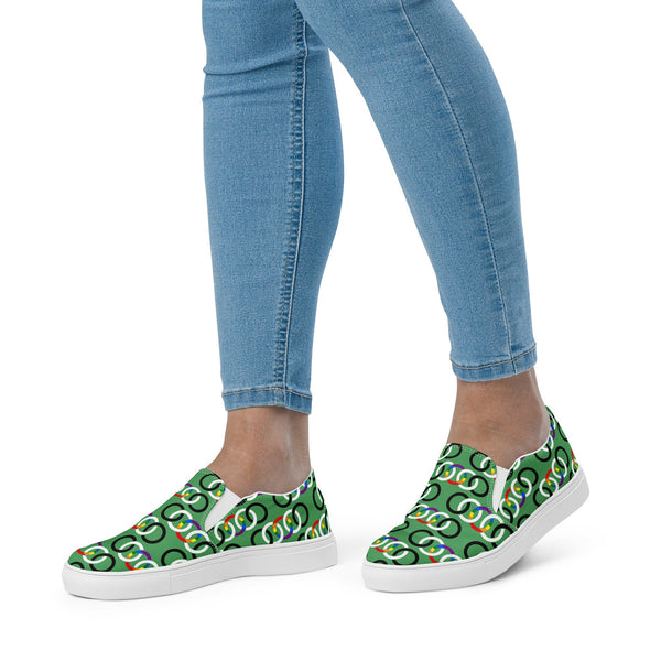 Ally Classic Green Slip-On Shoes