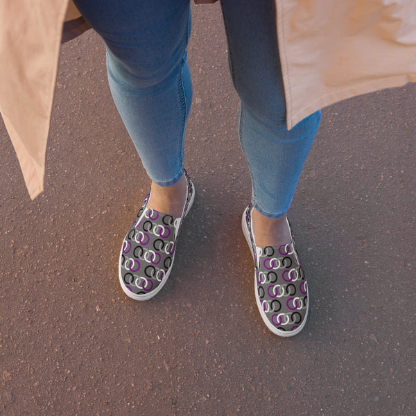 Asexual Classic Gray Slip-On Shoes