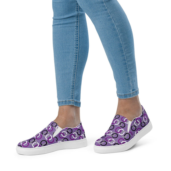 Asexual Classic Purple Slip-On Shoes