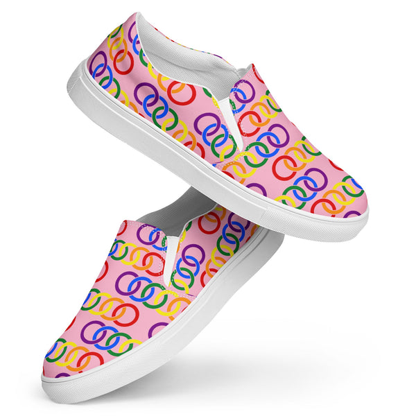 Gay Pride Classic Pink Slip-On Shoes