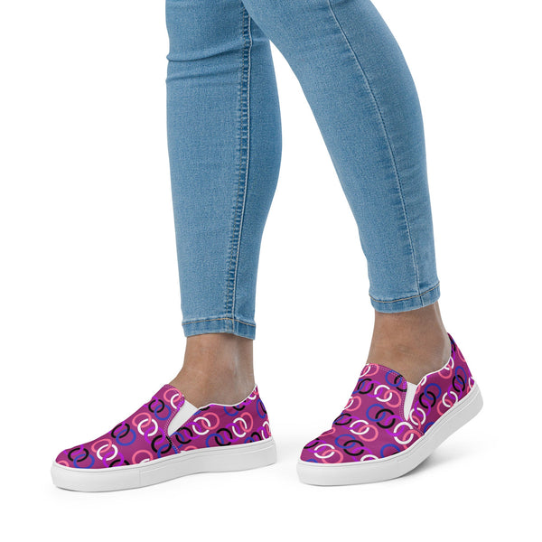 Genderfluid Pride Classic Violet Slip-On Shoes