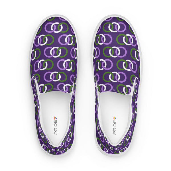 Genderqueer Pride Classic Purple Slip-On Shoes