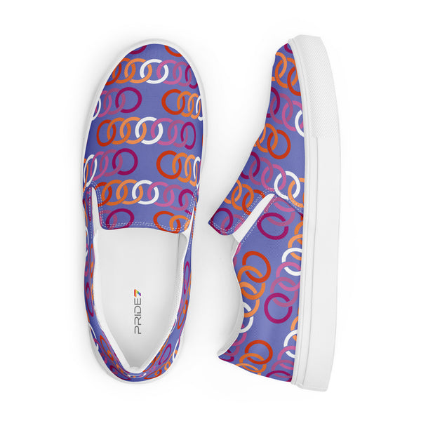 Lesbian Pride Classic Purple Slip-On Shoes