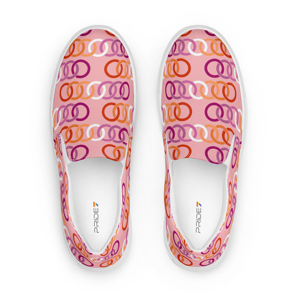 Lesbian Pride Classic Pink Slip-On Shoes