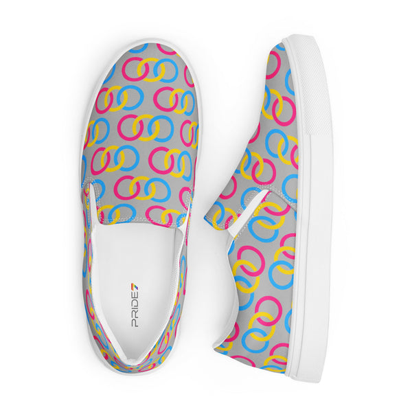 Pansexual Pride Classic Gray Slip-On Shoes