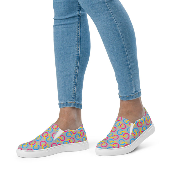 Pansexual Pride Classic Gray Slip-On Shoes