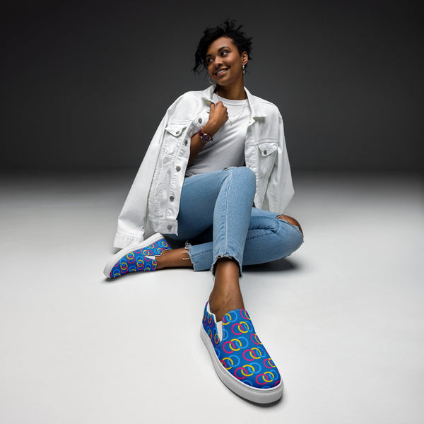 Pansexual Pride Classic Blue Slip-On Shoes