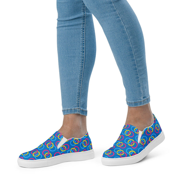 Pansexual Pride Classic Blue Slip-On Shoes