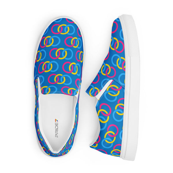 Pansexual Pride Classic Blue Slip-On Shoes