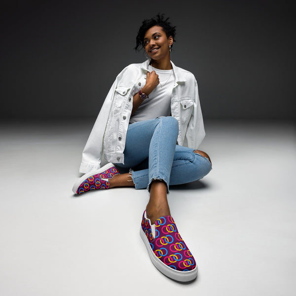 Pansexual Pride Classic Violet Slip-On Shoes