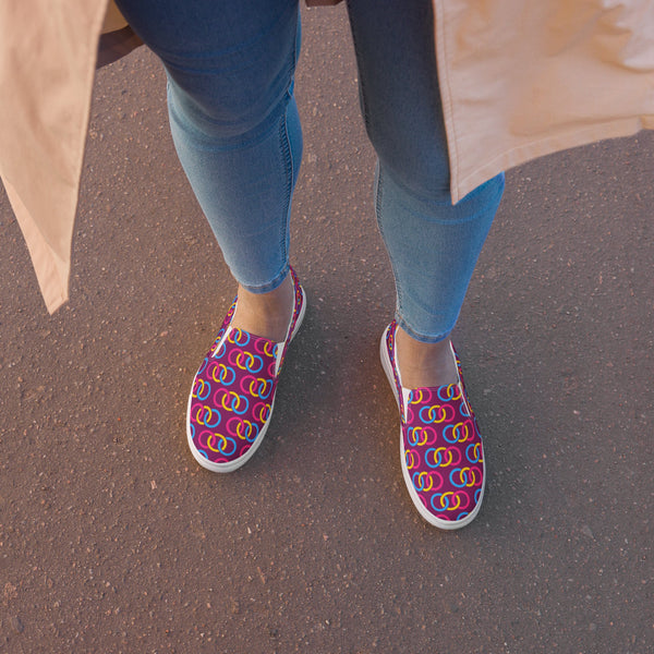 Pansexual Pride Classic Violet Slip-On Shoes