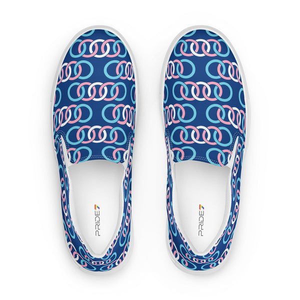 Transgender Pride Classic Navy Slip-On Shoes