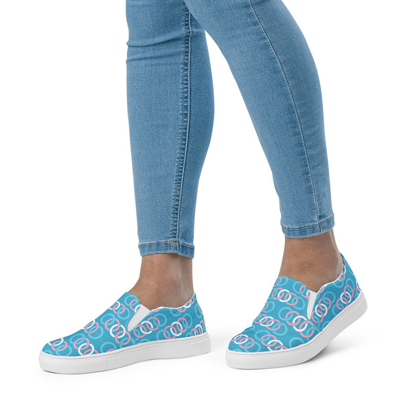 Transgender Pride Classic Blue Slip-On Shoes