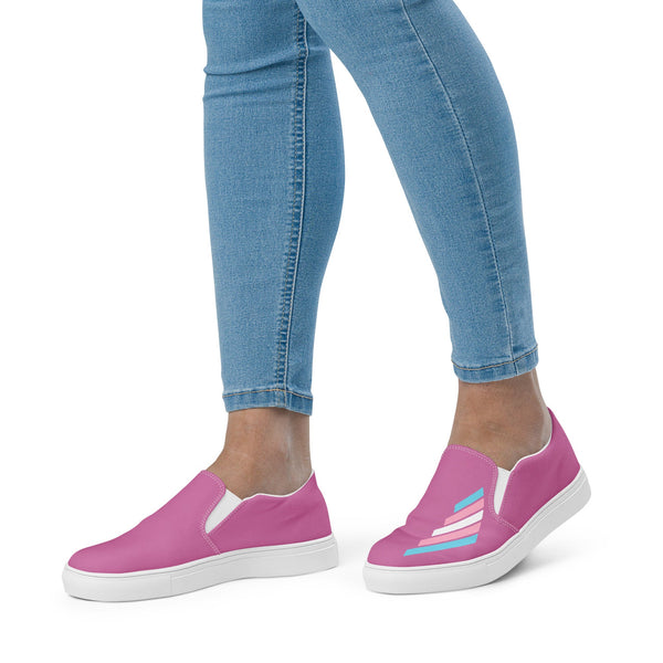 Transgender Pride Modern Pink Slip-On Shoes