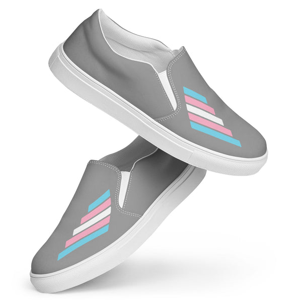 Transgender Pride Modern Gray Slip-On Shoes