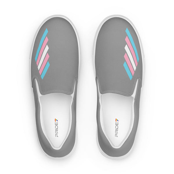 Transgender Pride Modern Gray Slip-On Shoes