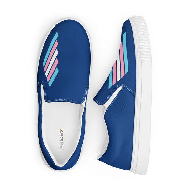 Transgender Pride Modern Navy Slip-On Shoes